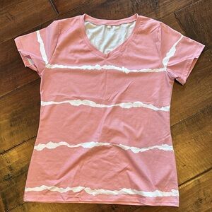 Pink and Striped Shirt - Size M